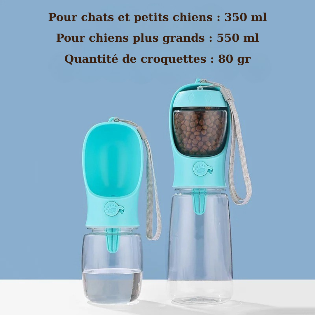 Carapaw Nomad — Gourde 2 en 1 pour Chien & Chat